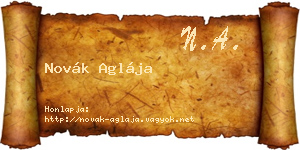 Novák Aglája névjegykártya
